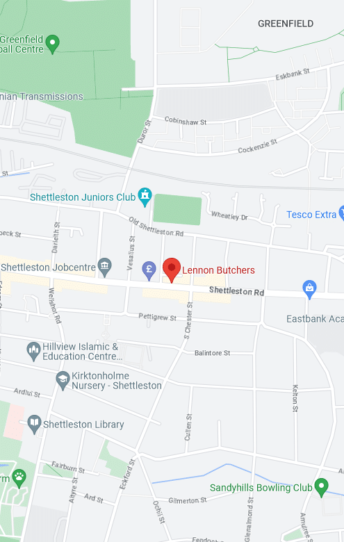 Map to Lennon Butchers
